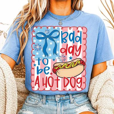 Hot Dog  Shirt, Bad Day To Be a Hotdog, Funny Retro Hotdog, 4th of July  Shirt