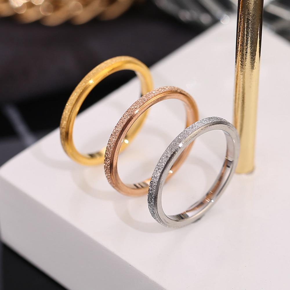 Titanium Steel Ring Hypoallergenic Simple Polished 18k Stainless Steel Pinky Ring Fashion Jewelry