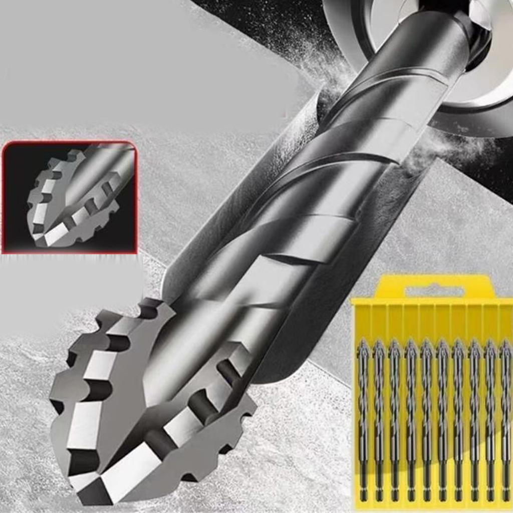4Piece Eccentric Drill Bit Bevel Tip With Four Edge Sawtooth Design for Hard Tile Ceramic Glass Marble and Concrete