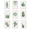 Styl nordycki Prosty Akwarela Zielone Liście Roślin Dziecięca Dekoracja Plakat Druk Obraz Dekoracja Domu Płótno Malarstwo