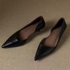 Fashion Pointed Toe Shallow Single Shoes Women High Heels Versatile Kitten Heel Work Shoes