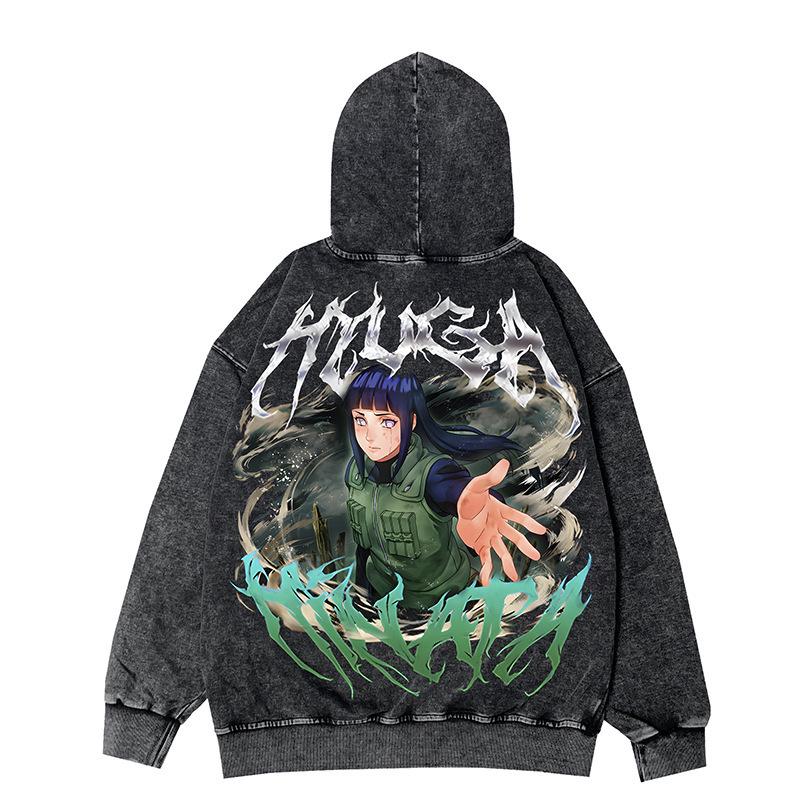 Naruto Vintage Oversized Hooded Jacket - Japanese Anime Style (Autumn/Winter)