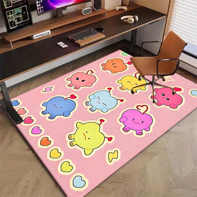1pc Kpop Team5 Design Printed Area Rug Carpet for Bedroom Living Room Home Decor Rugs Mat Non Slip Mat Rug for Bedside