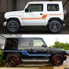 For Suzuki Jimny 2PCS Car Side Door Stickers Vinyl Decorative Stickers Smooth Lines Racing Style Car Tuning Accessories
