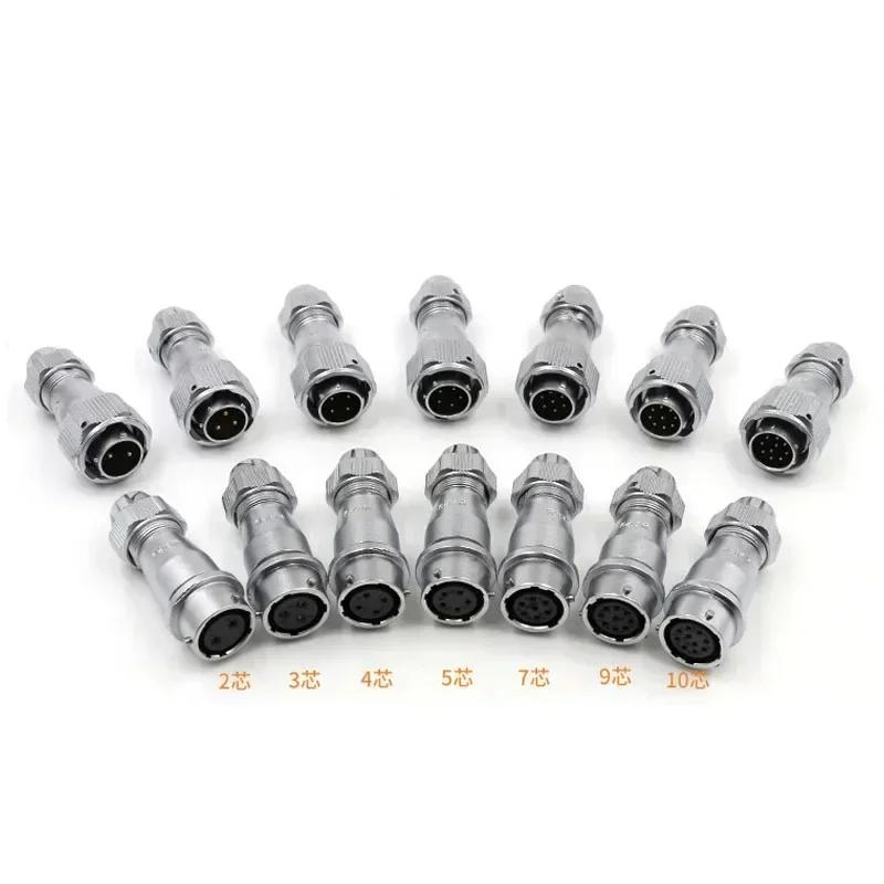 WEIPU WY16 TE+ZE M16 Waterproof 2 3 4 5 7 9 10 Pin Power Aviation Cable Wire Connector IP67 Lighting Audio Speaker Auto Car Moto