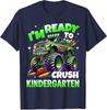 Kindergarten Level Begins First Day of Kindergarten Gaming TShirt Im Ready To CrushKindergarten Monster Truck Boys Saying Tee