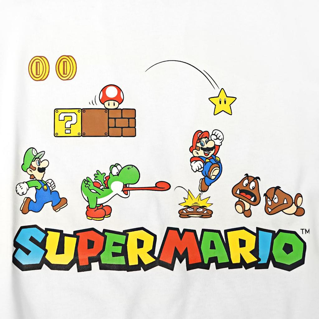 FinePlus Super Mario Stage Short Sleeve T-Shirt, Mario, Luigi, Yoshi