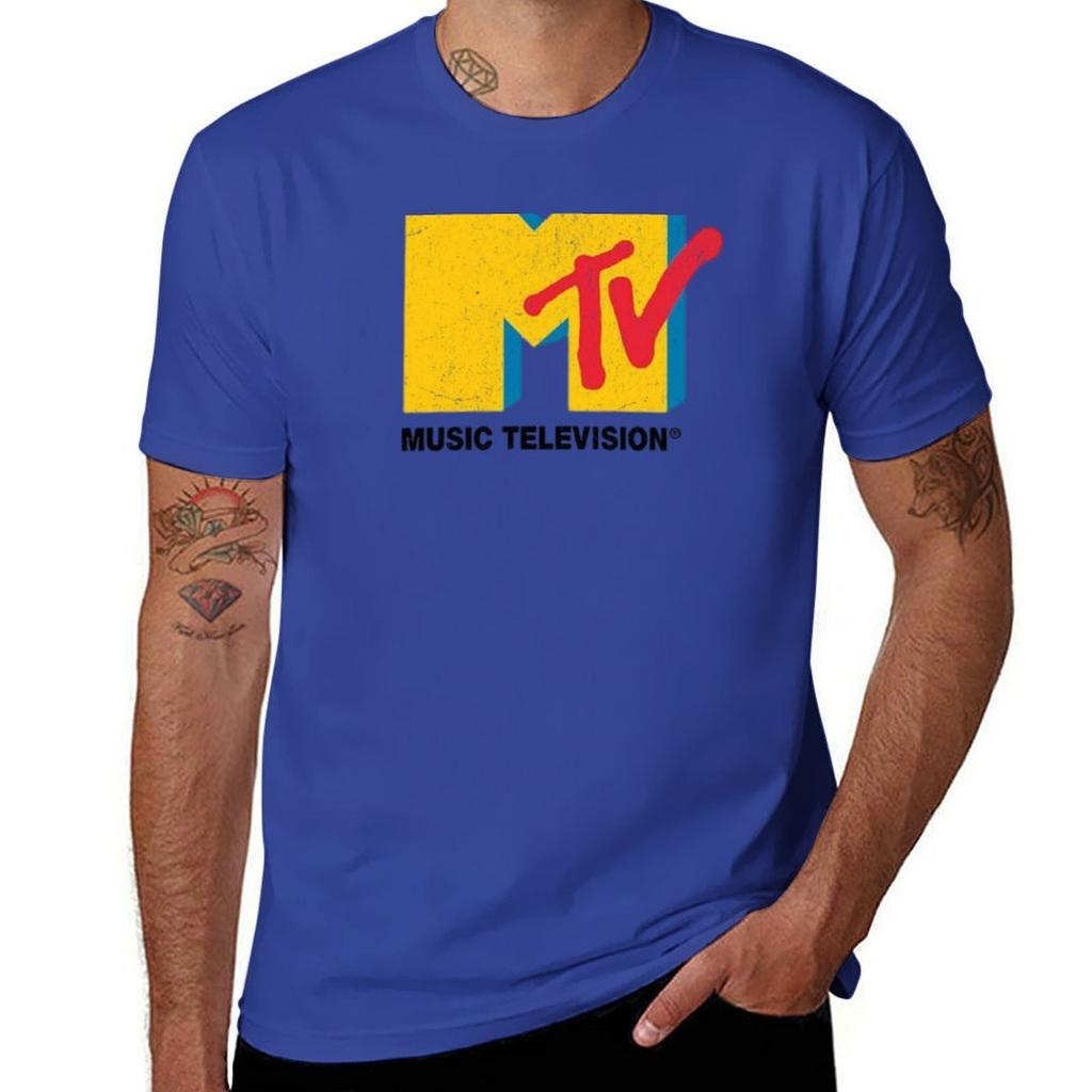 MTV T-Shirt Graphic Tee Shirt Funny Costumes Blouse Animal Prinfor Boys Slim Fit T Shirts for Men