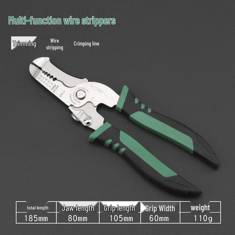 Multi-Function Wire Stripper & Cutter: Electrician s Cable and Insulation Tool