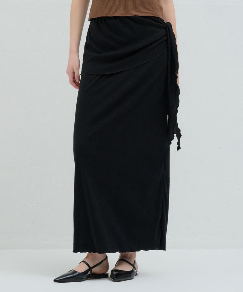 Kamino Wrap Banding Skirt Black