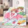 Cardcaptor Sakura Beautiful Cartoon Flannel Blanket, Printed Decorative Throw, Warm and Soft for Bedroom, Sofa and Outdoors_LIAN
