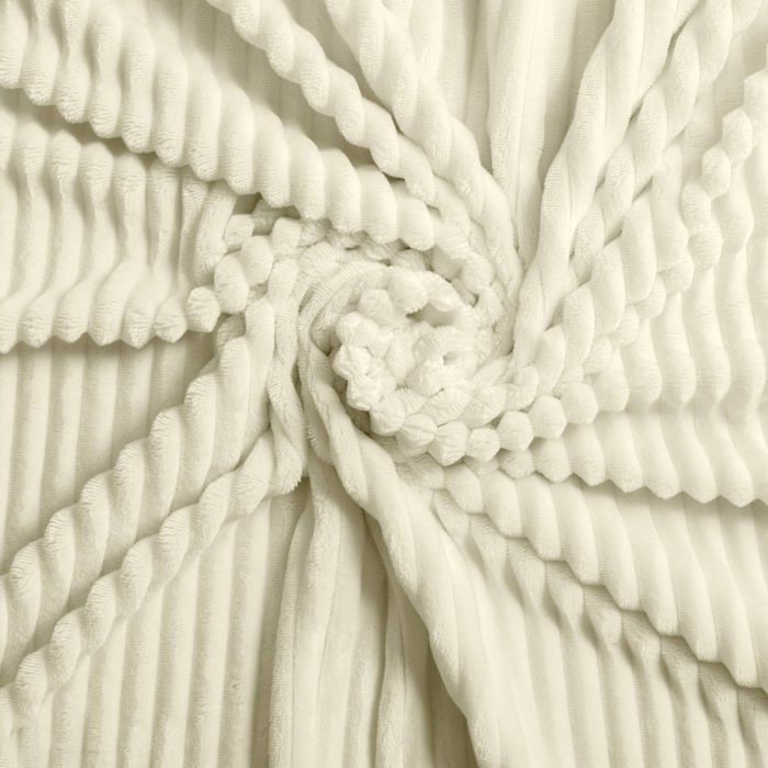 Housse couette + 2 taies 220 x 240 cm Flanelle Veloutea clair