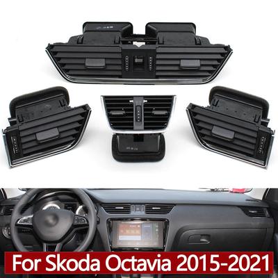 Auto Dashboard Voor Achter Airconditioning Ventilatierooster Uitlaat Montage Voor Skoda Octavia 3 MK3 A7 2015- 5E0819701 5E0819702 5E0820951