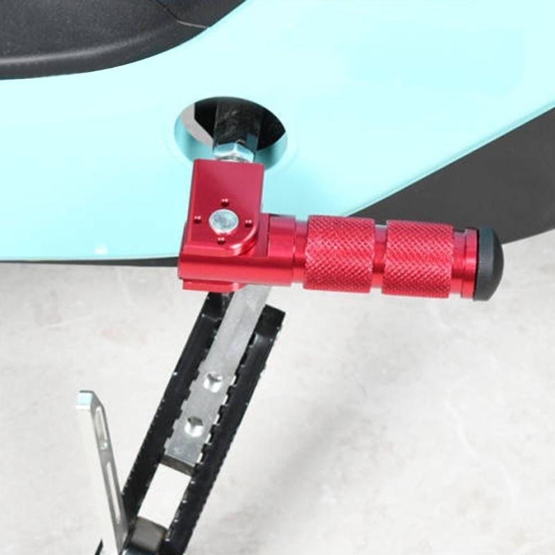 2Pcs M10 Motorcycle Foot Peg Front Rear Footrest Pedal Motorcycle Modification Accessories 90 Degree Fixed Folding- Footpegs