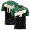 Přizpůsobené Fotbalové Tričko s Názvem Týmu a Číslem Personalizované DIY Kulatý Výstřih Černé Sportovní Trička Volné Rychleschnoucí Týmové Uniformy