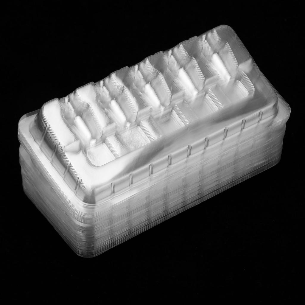 50pcs Tattoo Cartridge Needle Trays Disposable Transparent Tattoo Cartridge Needle Plates