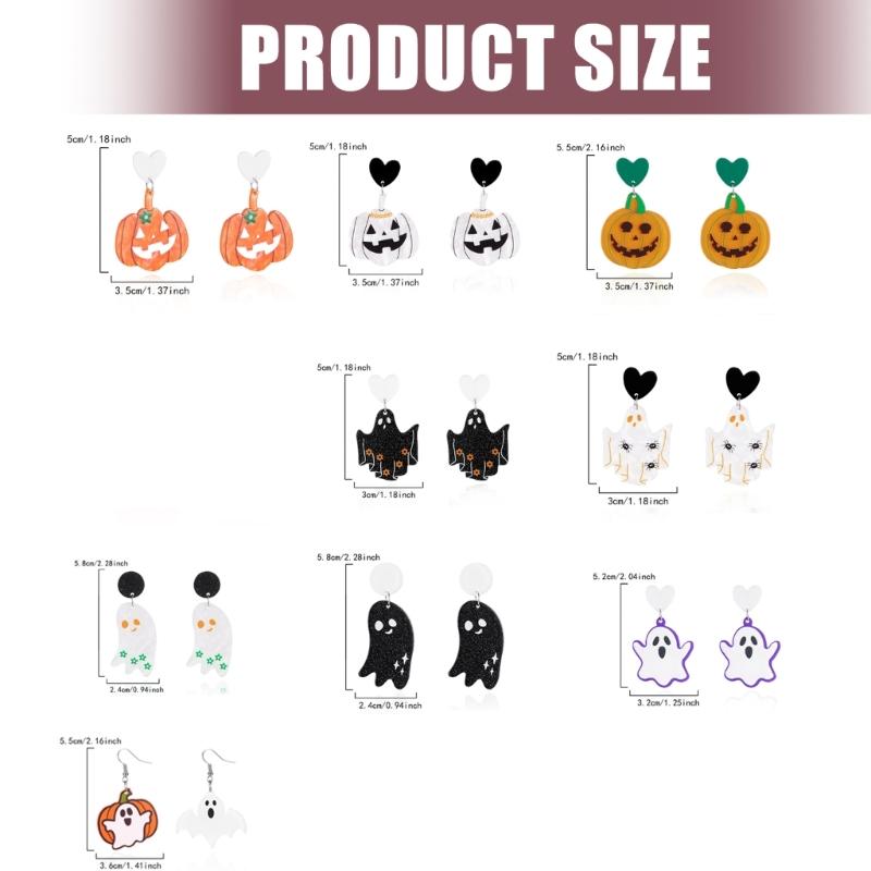 Stylish Acrylic Dangle Earrings For Costume Event Halloween Theme Accessories for Women Holiday Jewelry