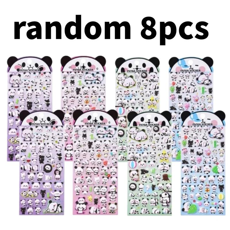 3D Panda Stickers, DIY Materials for Children's Handcraft, Post-it Notes, Stationery, Decorative Stickers, Children's Gifts