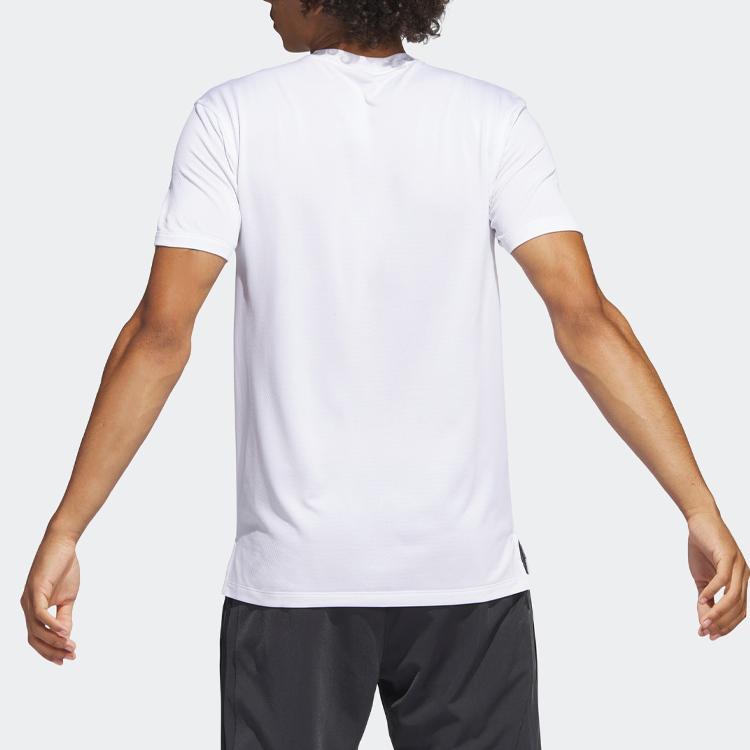 Adidas Hustle For The Muscle Aeroready Graphic Print Crew Neck T-Shirt Men Tops White H44742