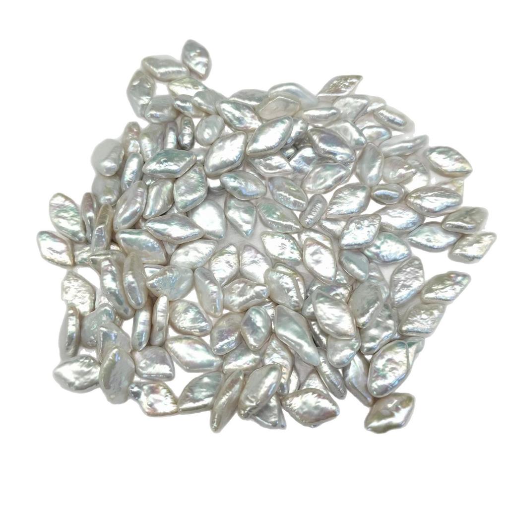 Irregular Baroque Freshwater Pearl Beads - White, Lustrous, Iridescent for DIY Jewelry
