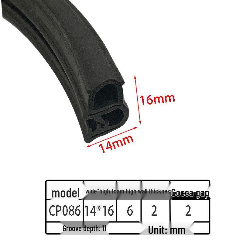 EPDM Steel U-Shaped Anti-Collision & Dustproof Sealing Strip for Cabinets and Electrical Boxes