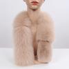 New Winter Lady Natural Real Fox Fur scarves Women Warm Fluffy Luxury Genuine Fox Fur Mufflers With Rex Rabbit Fur Scarf