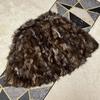 Lunghezza Totale 77cm SAGA LEATHER BOUTIQUE Spesso Voluminoso Pelo Vero Volpe Argentata Cappotto Giacca Taglia M Donna