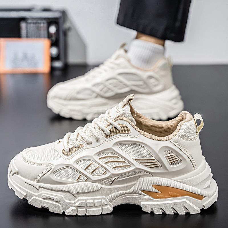 Men's Shoes Spring and Autumn New Summer Men's Versatile Leisure Sports Mesh Breathable Non-slip Wear-resistant Heightening Dad Trendy Shoes