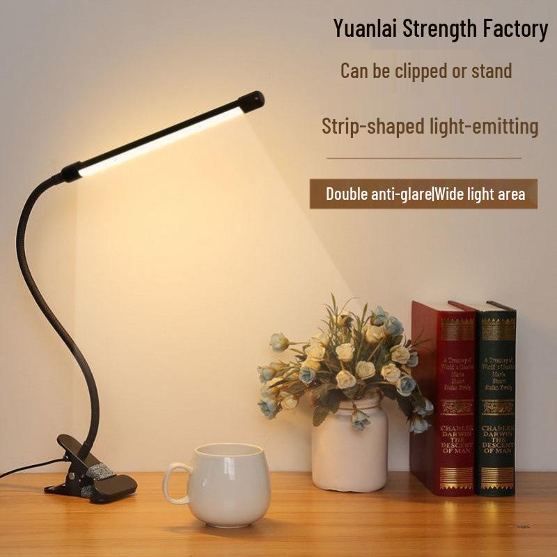 Adjustable Salon Desk Lamp for Nail Art, Microblading, & Eyelash Extensions - Long Arm, Eye Protection Clip Light