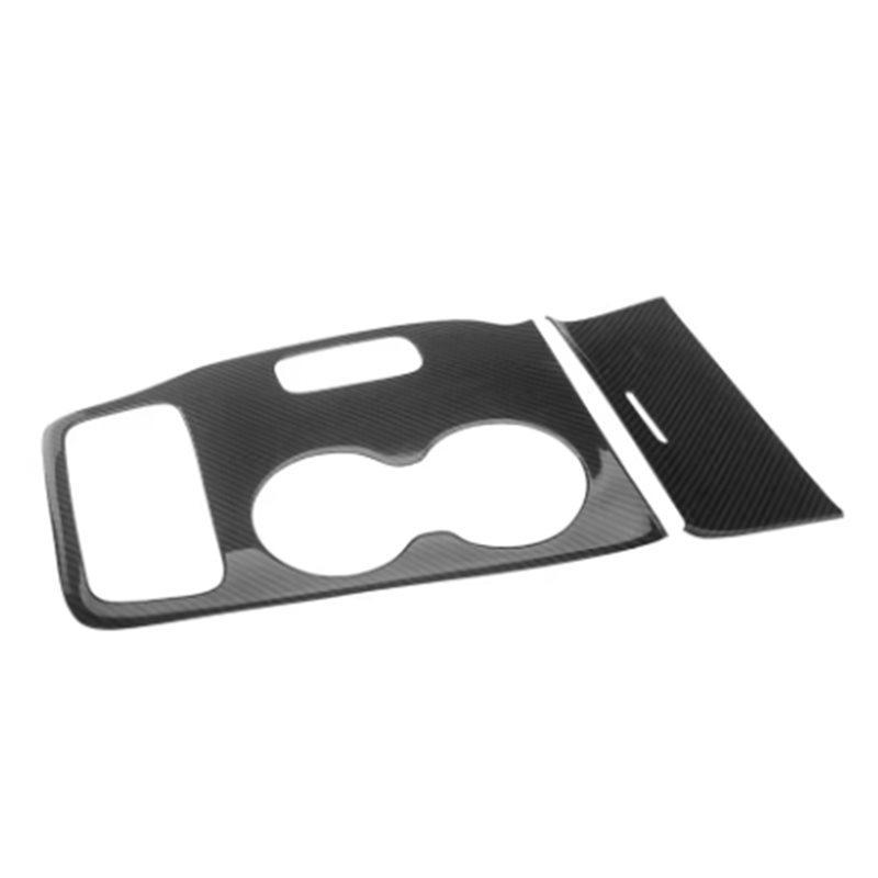 Car Gear Shift Water Cup Holder Panel Decoration Cover Trim For Jeep Grand Cherokee 2014 2015 Black Carbon Fiber