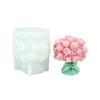 3D Rosenstrauß Kerzen Silikonform Chrysanthemen-Blütenstand Harzform Blume Pfingstrose Gipsform Valentinstagsgeschenk