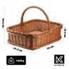 KADAX Weidenkorb Einkaufskorb Picknick Obst Tablett Rechteckig Weide 52cm