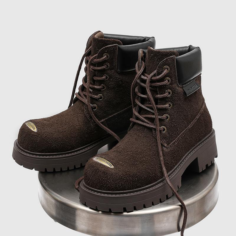 

New Martin boots, super fire retro rhubarb boots, thick-soled heightening and wear-resistant outdoor mountaineering boots female 36