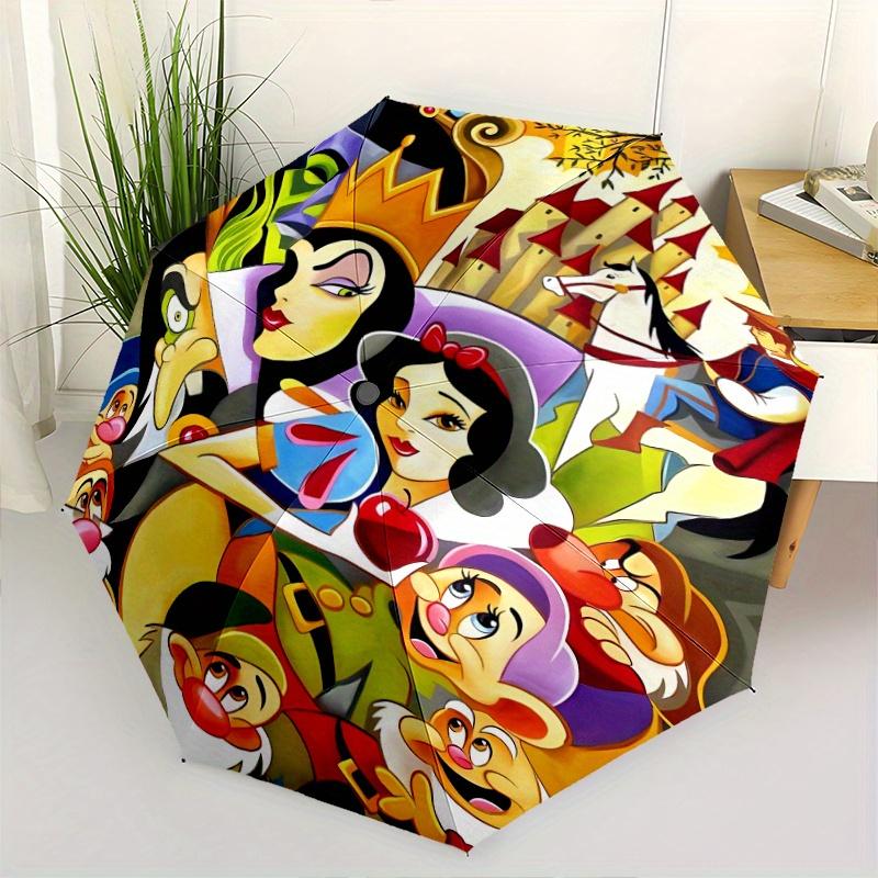 

The Evil Queen Snow White and the Seven Dwarfs Automatic 3-Fold Umbrella Design, Cute Cartoon Pattern, Portable Outdoor Umbrella, Perfect, H