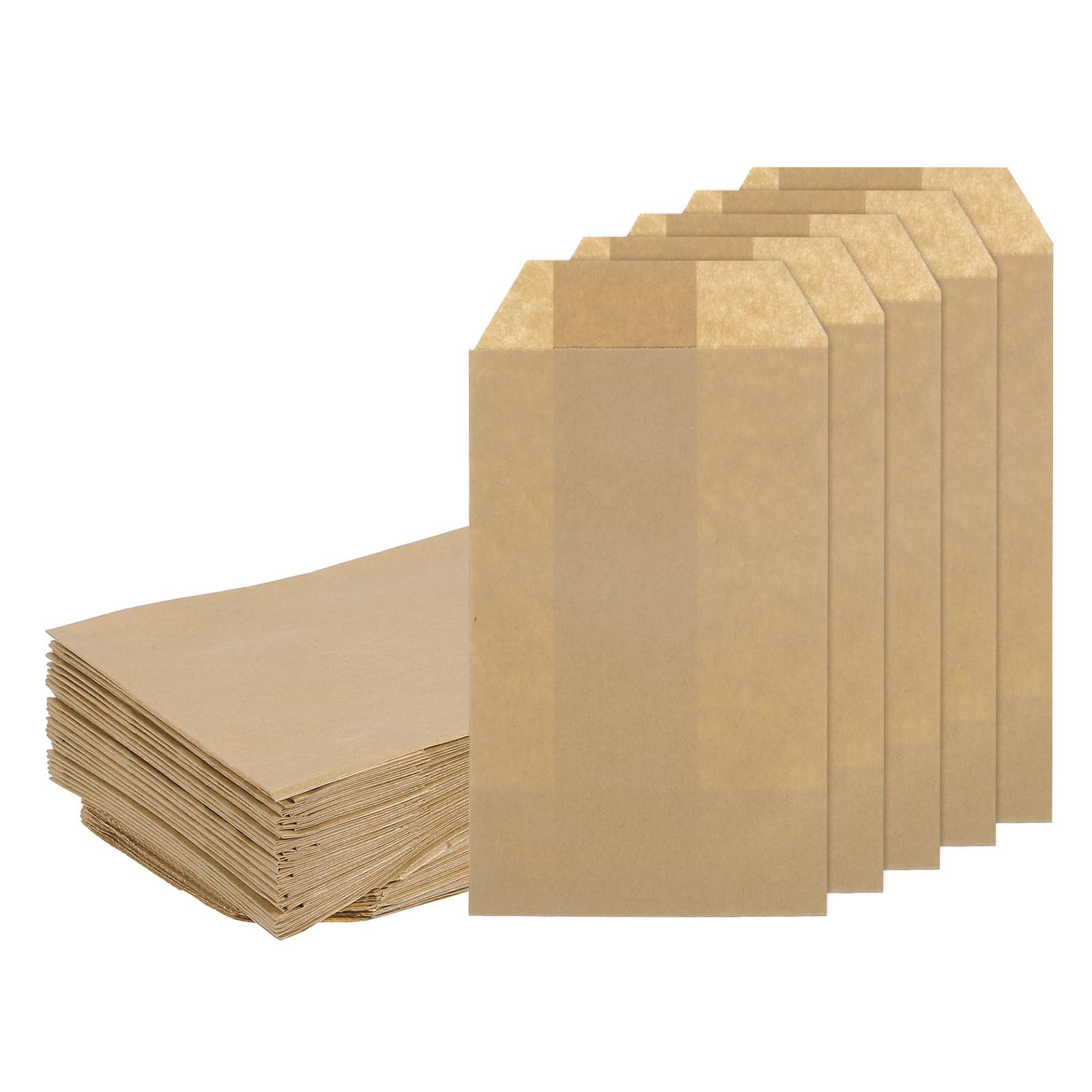 

uxcell 100pcs Kraft Paper Treat x Kraft Candy Flat Favor Small Gift Bags for and Brown Bags, 6 3 Oil-Proof Bags, Bags, Bakery, Cookies, Desserts,