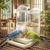 Large Capacity Automatic Bird Feeder Leak-Proof Bird Food Container  For Parakeets Finches Cages
