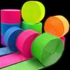 600Ft Glow Crepe Paper Streamers UV Black Light Reactive Fluorescent Neon Streamers Glow In Dark for Party Supplies