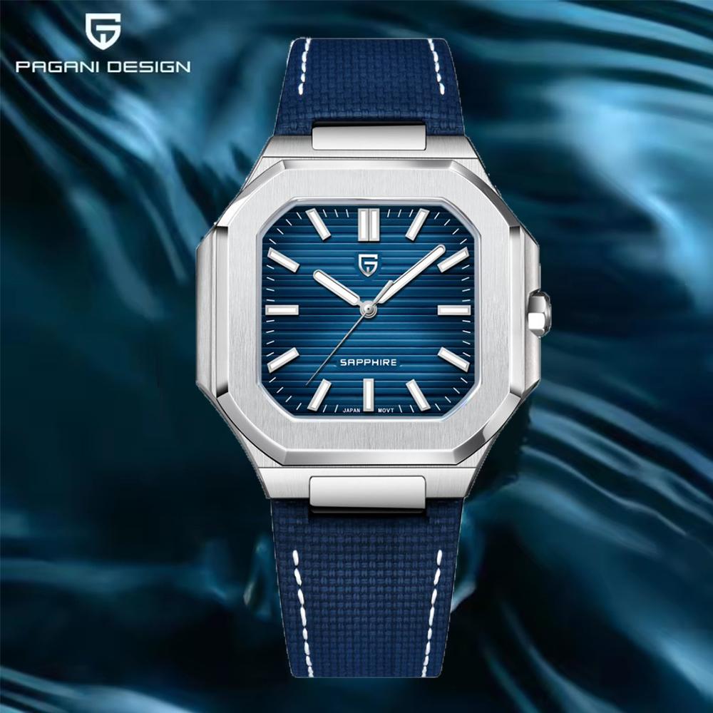 PAGANI DESIGN 37MM New Men Watches VH31 Luxury Quartz Watch For Men Stainless Steel Sapphire glass Quartz Watches Gift