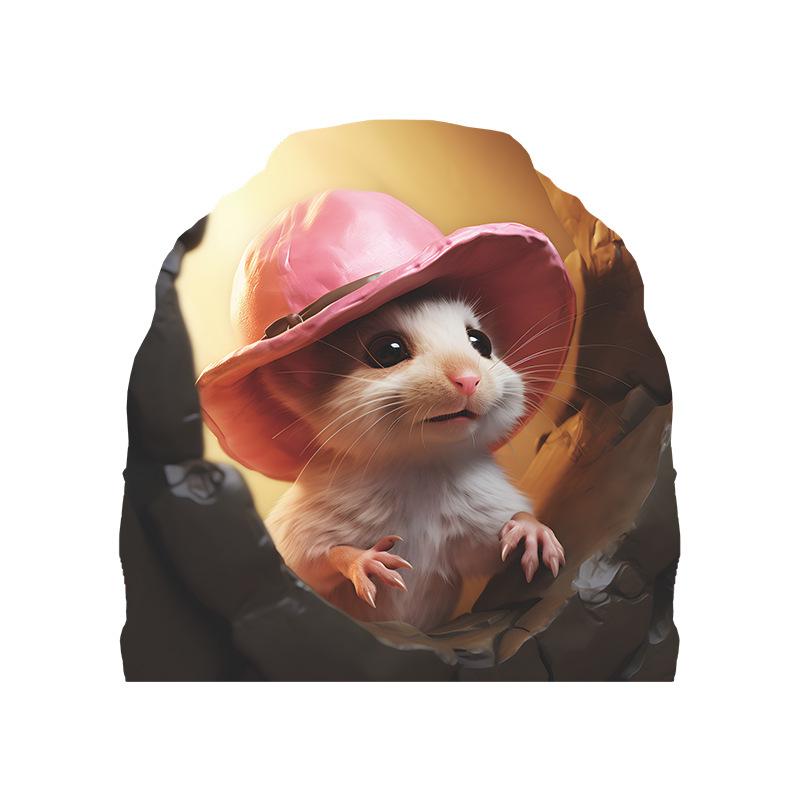 Cute 3D-style Cartoon Mouse Hole Wall Sticker Kitchen Living Room Kid Bedroom Wall Corner Decal Creative Fun Interior Decoration