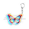Beautiful Lavender Flower Monarch Butterfly Keychains Ring for Accessories Bag Butterflies Pendant Key Chain Jewelry Fans Gifts