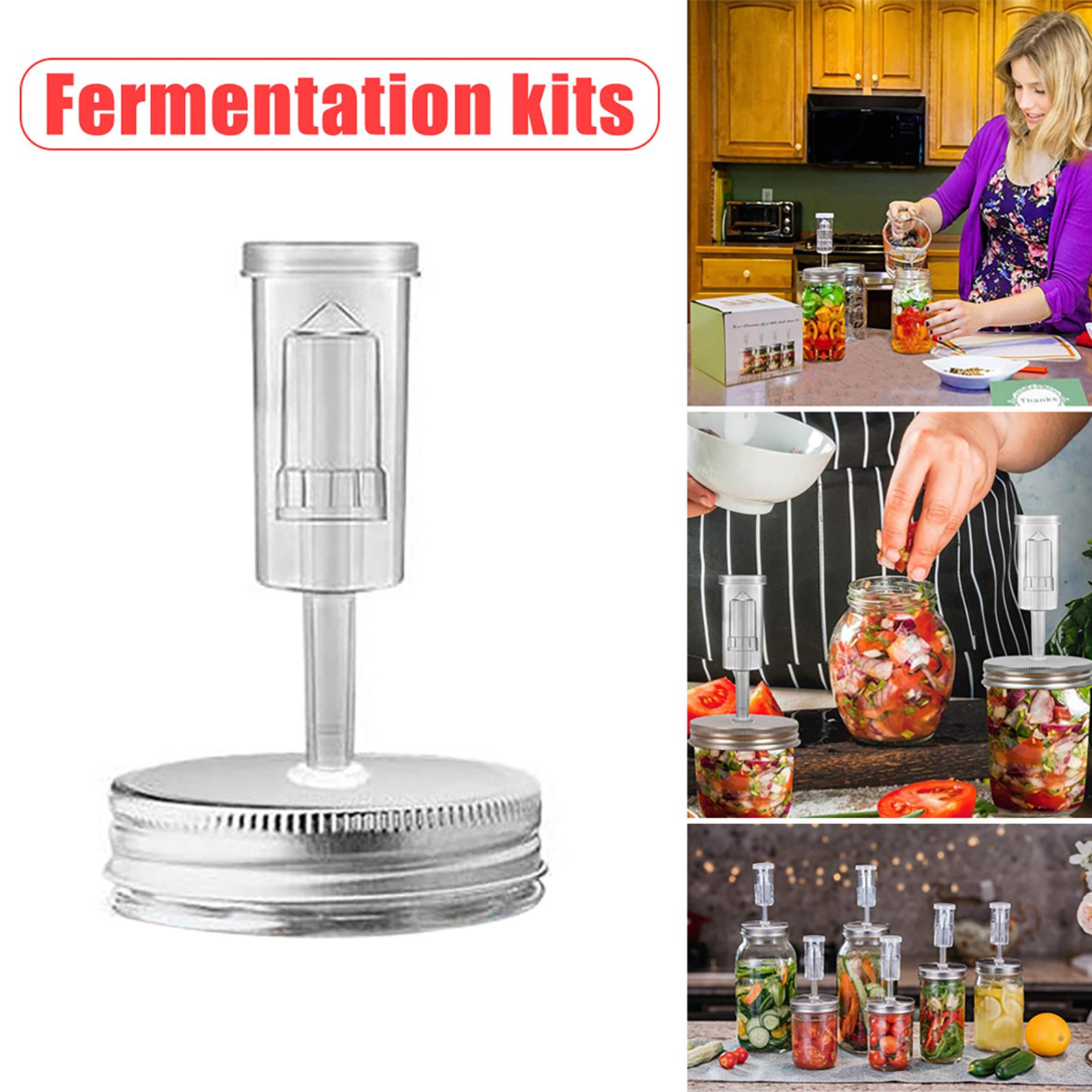 

Jar Fermentation Lid Cover Set Long Lasting Use One-way Exhaust Valves for Friends Family Neighbor Gift 87mm