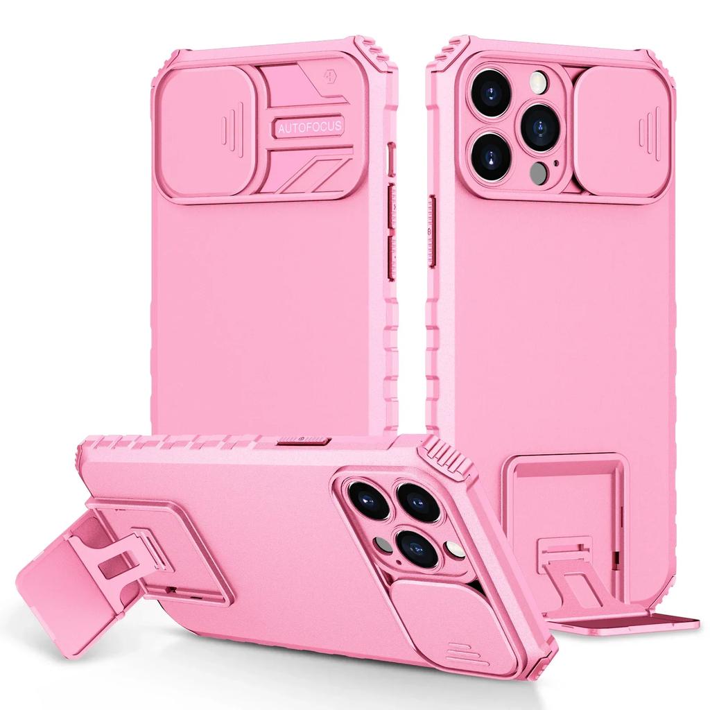 Rüstung Stoßfeste Hülle Für iPhone 17 16 15 14 13 12 11 Pro Max Plus Pull Slide Kamera Schutz Magnetischer Live Ständer Handyhülle