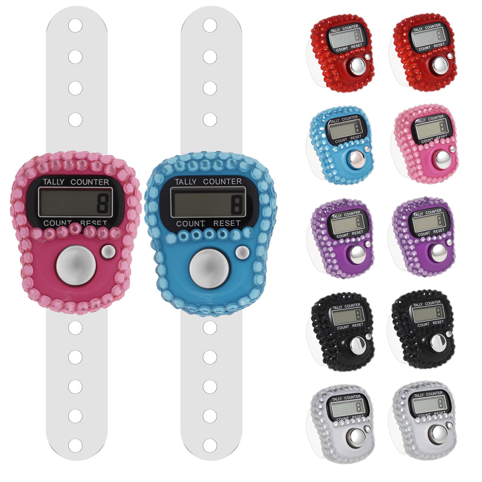 

12Pcs Electronic Finger Counter 5 Digit Number Count Clicker LCD Display Finger Pitch Counter for Sports Inventory Teacher