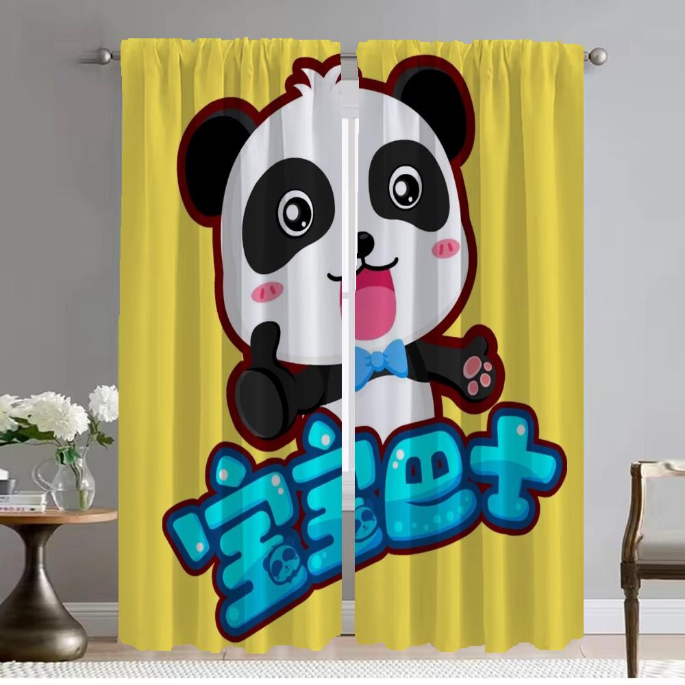 BabyBus Blackout Curtain for Room 2 Panel Curtains Child Room Halloween Decoration Home Interior Curtains Shades Partition
