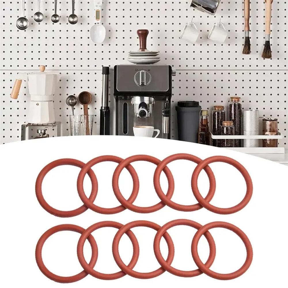 10PCS CS4.3mm Silicone O RING For DeLonghi Coffee 43.6*35*4.3 mm O-Ring VMQ Gasket seal Thickness 4.3mm ORing Red Rubber