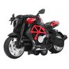 Alloy Motorcycle Model High Simulation Cool Sound Light Pull Back Motorcycle Toy for Kids Red