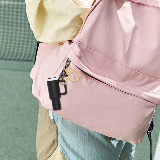 Mini Cup Keychain Charm School Bags Handbags Backpacks Keyring Multifunctional Lobster Clasp Key Holder Coin Bag