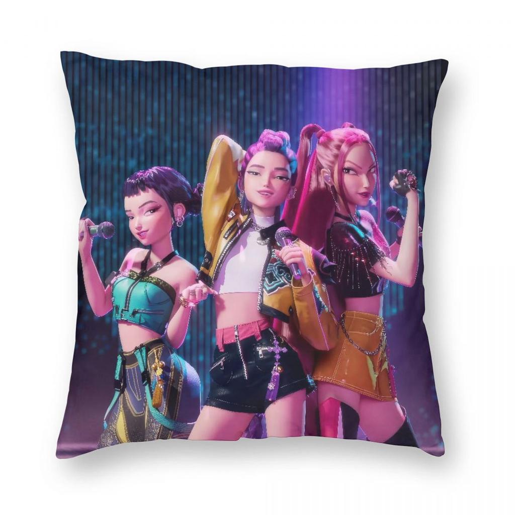 Kpop Demon Hunters Saja Boys Pillowcase Printed Polyester Cushion Cover Gift Pillow Case Cover Home Square 40X40Cm