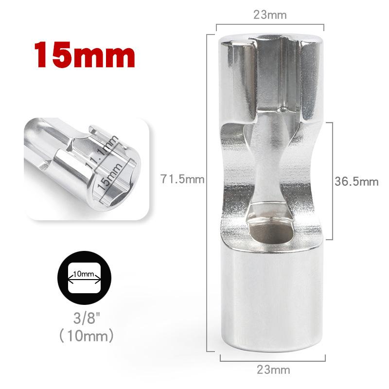 Diesel Injector Fuel Line Socket Wrench 10Mm-19Mm Open Oil Pipe Removal Sleeve Union Nut Socket Adapter Hand Tool
