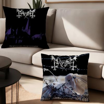 Rock Band M-MayH-hem Kissenbezug Büro Kissen Geeignet für Sofa Auto Schlafzimmer Dekorative Kissenhülle